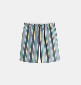 dior silk cotton vertical stripe casual shorts